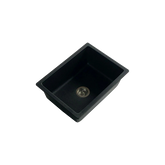 600*450MM BLACK Granite kitchen laundry single bowl Topmount-Undermount